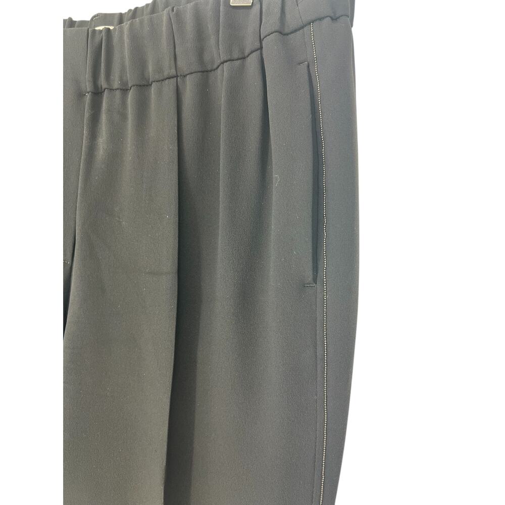 Brunello Cucinelli Monili Silk Blend Pull-On Pants in Black - Picture 7 of 15